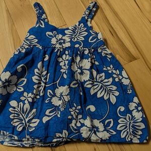 Banana Republic Vibrant Blue and White Patterned Top